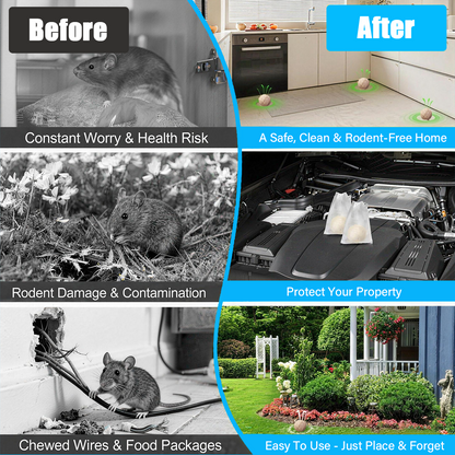10-Pack Natural Peppermint Oil Rodent Repellent: Pet-Safe Pouches for Indoors & Outdoors