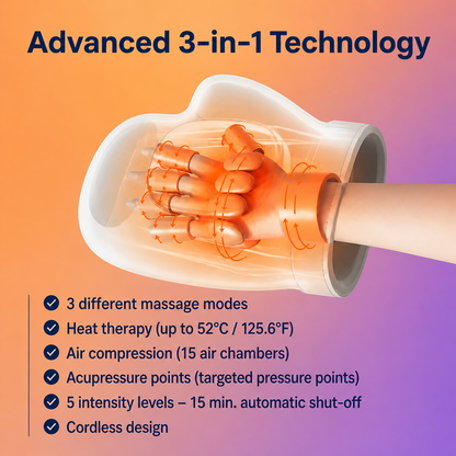 3-in-1 Smart Hand Massager™ – Relief for Numbness, Stiffness & Hand Pain